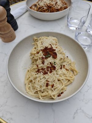 Carbonara at Bistro Verde in Copenhagen