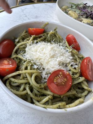 Pesto pasta from kids menu  at Bistro Verde in Copenhagen