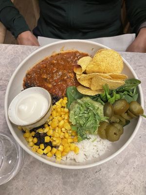 The Mexican bowl  at Bistro Verde in Copenhagen