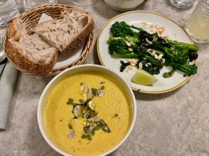 Soup & greens at Bistro Verde in Copenhagen