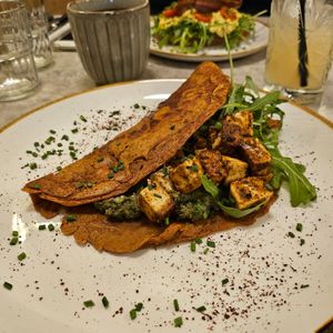 Savoury pancake at Bistro Verde in Copenhagen