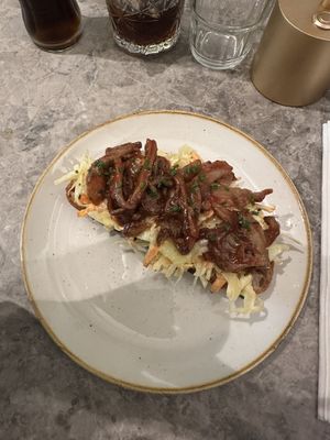 BBQ Mushroom Smørrebrød  at Bistro Verde in Copenhagen