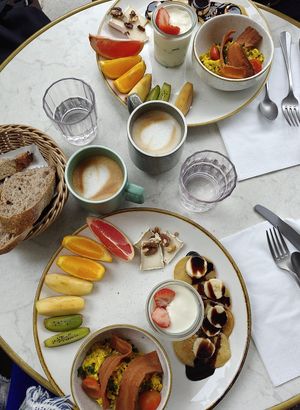 Bistro Verde’s vegan brunch plate  at Bistro Verde in Copenhagen