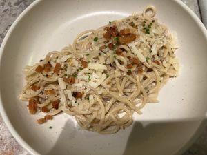 Carbonara  at Bistro Verde in Copenhagen