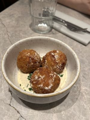 Cheesy Arancini  at Bistro Verde in Copenhagen
