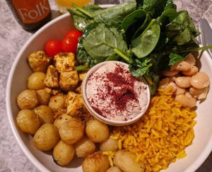 Buddha bowl - delicious! at Bistro Verde in Copenhagen