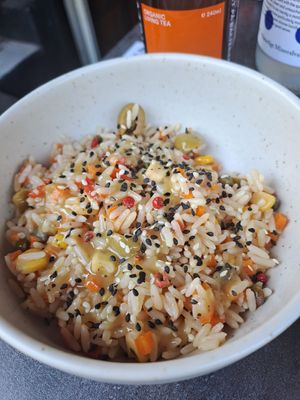 Summer rice salad at Bistro Verde in Copenhagen