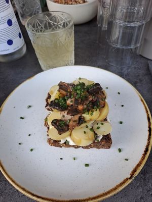 Potato smørrebrød at Bistro Verde in Copenhagen
