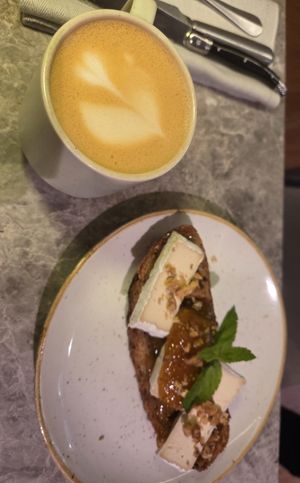 Cashewcheese and Fig Jam at Bistro Verde in Copenhagen