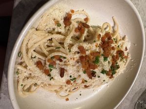 Really nice carbonara 😋  at Bistro Verde in Copenhagen