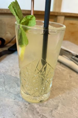 homemade lemonade  at Bistro Verde in Copenhagen
