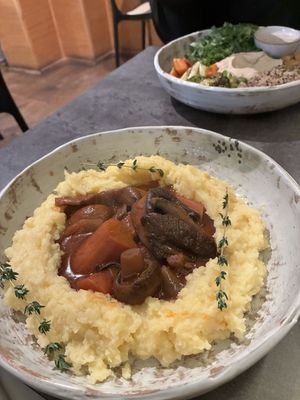 Mushroom bourguignon  at Bistro Verde in Copenhagen