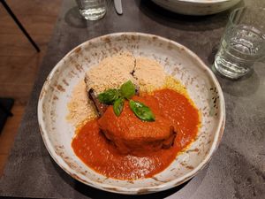 Lasagna at Bistro Verde in Copenhagen