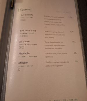 Desserts at Bistro Verde in Copenhagen