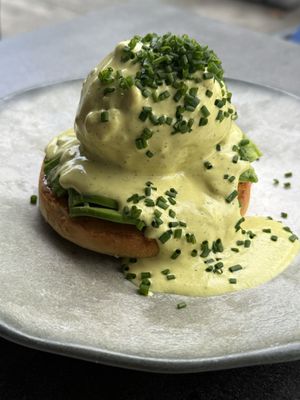 Tofu Benedict  at Bistro Verde in Copenhagen