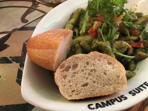 Pasta Pesto (far to oily according to my son!)  at Campus Suite - Brandsende in Hamburg