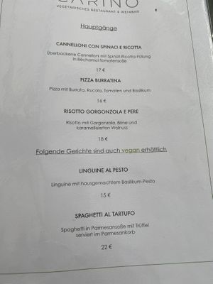 Vegan choice  at CARINO Vegetarisches Restaurant & Weinbar in Hamburg