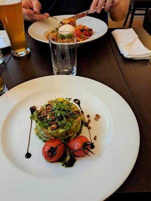 All the starters are vegan but without cheese poor choice at CARINO Vegetarisches Restaurant & Weinbar in Hamburg