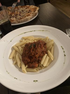Penne Bolognese vegan  at CARINO Vegetarisches Restaurant & Weinbar in Hamburg