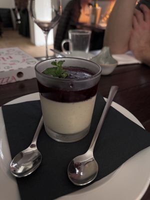 Panna cotta!  at CARINO Vegetarisches Restaurant & Weinbar in Hamburg