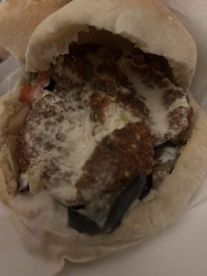 Palestinian falafel sandwich  at Falafel in Nottingham