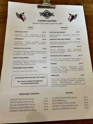 Menu  at MIRZAM COCKTAIL BAR in Gdansk