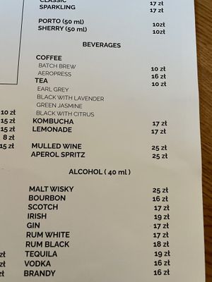 Menu  at MIRZAM COCKTAIL BAR in Gdansk