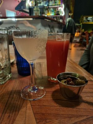 Gooseberry Margarita, Bloody Mary at MIRZAM COCKTAIL BAR in Gdansk