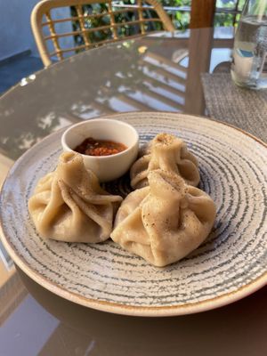 Mushroom dumplings  at Dze Best Cafe & Restaurant in Brasov