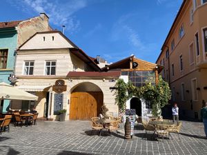 The view from the outside. at Dze Best Cafe & Restaurant in Brasov