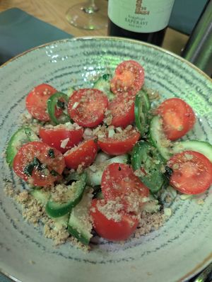 Georgian salad at Dze Best Cafe & Restaurant in Brasov