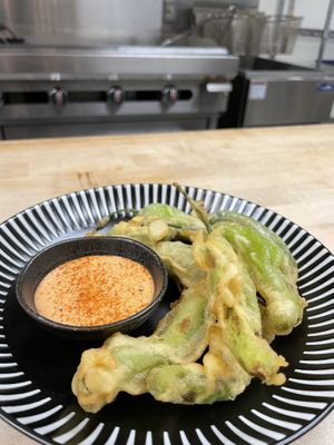 Shishito peppers  at The Vegan Sushi Spot in Houston