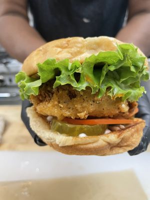 Lions manes hot lions bling sandwich  at The Vegan Sushi Spot in Houston