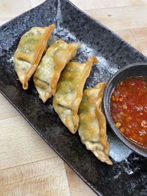 Gyoza or veggies dumplings  at The Vegan Sushi Spot in Houston