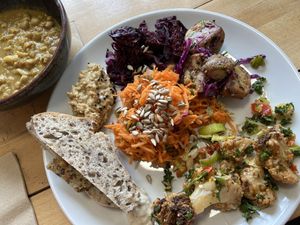 Lunch buffet which includes the warm dish of the day  at Café Gaya in Aarhus