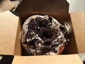 Oreo doughnut! Gigantic! at Clementine Bakery in Brooklyn