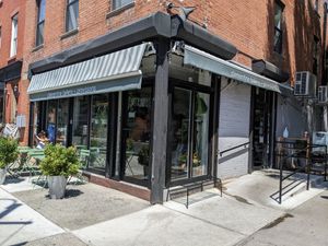 view from outside at Clementine Bakery in Brooklyn