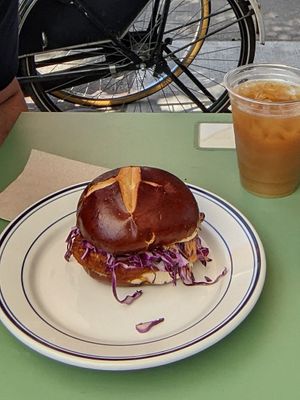 chick'n sandwich at Clementine Bakery in Brooklyn