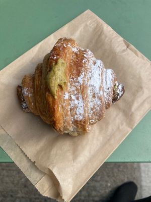 Utterly scrumptious pistachio croissant.  at Clementine Bakery in Brooklyn