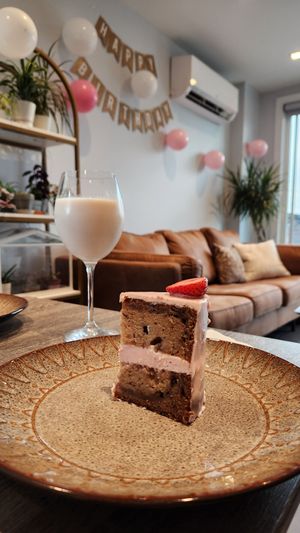 Strawberry Banana Cake at Clementine Bakery in Brooklyn