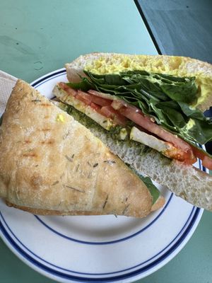 Shmancy sandwich  at Clementine Bakery in Brooklyn