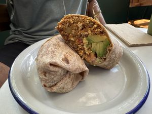 Breakfast burrito  at Clementine Bakery in Brooklyn