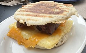 SEC sausage egg & cheese  at Clementine Bakery in Brooklyn