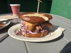 Crispy Chick’n Sandwichh  at Clementine Bakery in Brooklyn