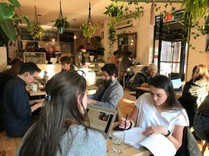 Dining room  at Clementine Bakery in Brooklyn