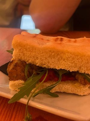 vegan artichoke focacciaa  at Entre Hores in Barcelona