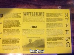 WD wafflescope on the menu at Woo Daddy Waffles at Moynihan's Pub in Worcester