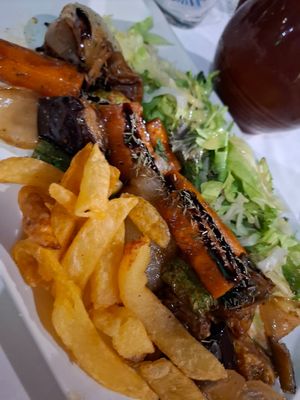 Vegetable roast with fries at Taverna Vergina in Crete