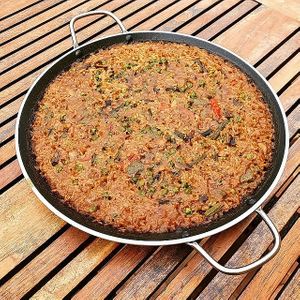 Paella de verduras at Restaurant Xabec Calella de Palafrugell in Palafrugell