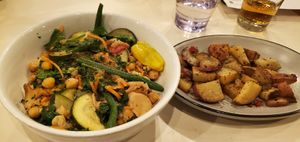 Mediterranean Stir Fry with a lemon garlic sauce, & a side of red potatoes 😋 at Waverly Stone Gastropub in Holland